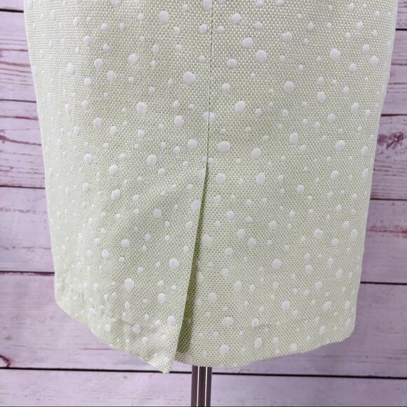 Albert Nipon green skirt suit set with dots - Picture 11 of 14